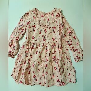 Cat & Jack- Floral Ruffle Long Sleeve Dress